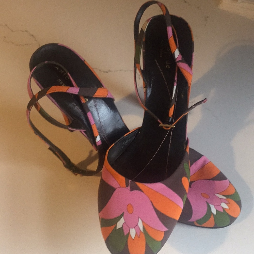Kate spade ♠️ sz 9 floral Shannon heels 👠